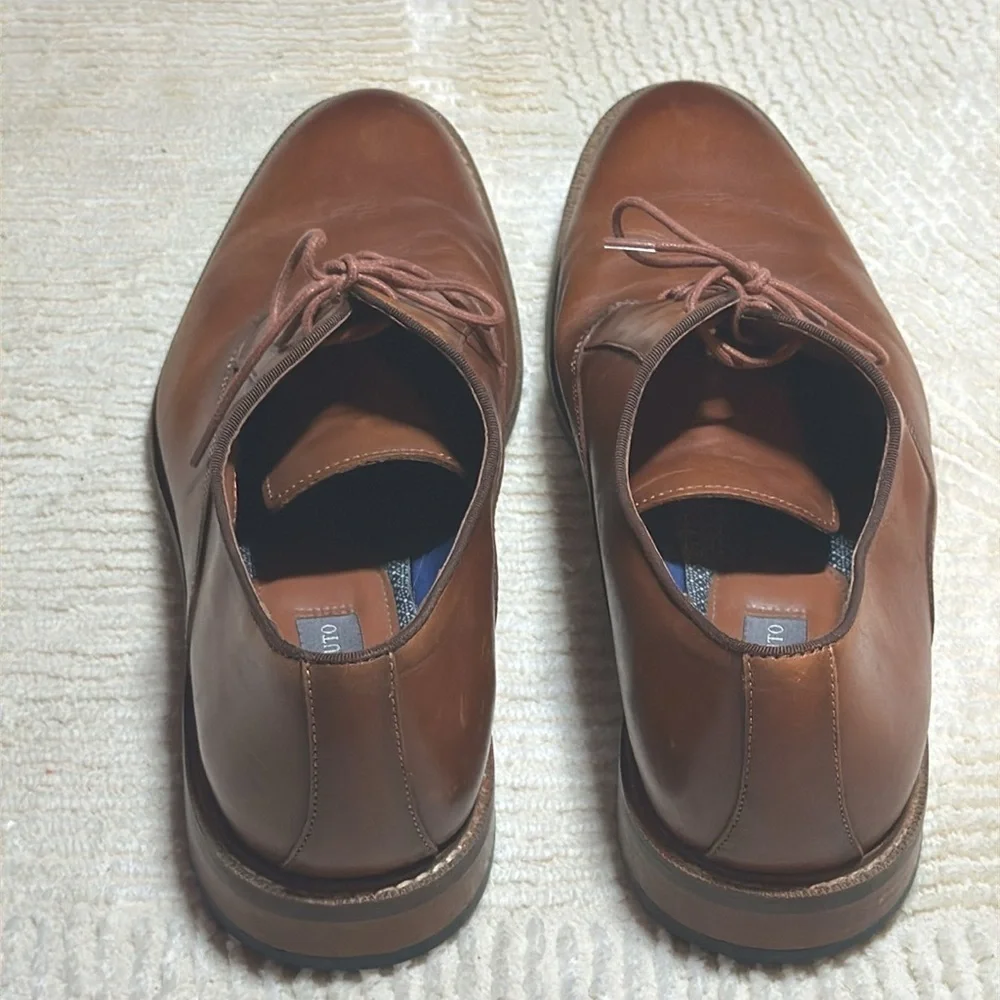 Vince Camuto‎ Lawson Oxford cognac brown lace up men’s shoes Sz 13